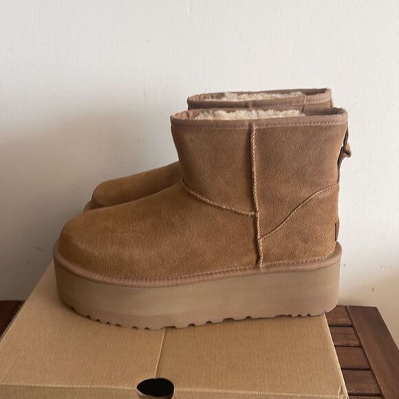 UGG Classic Mini Platform Chestnut USA Women Size 11/UK 9/EU 42 - Picture 8 of 12
